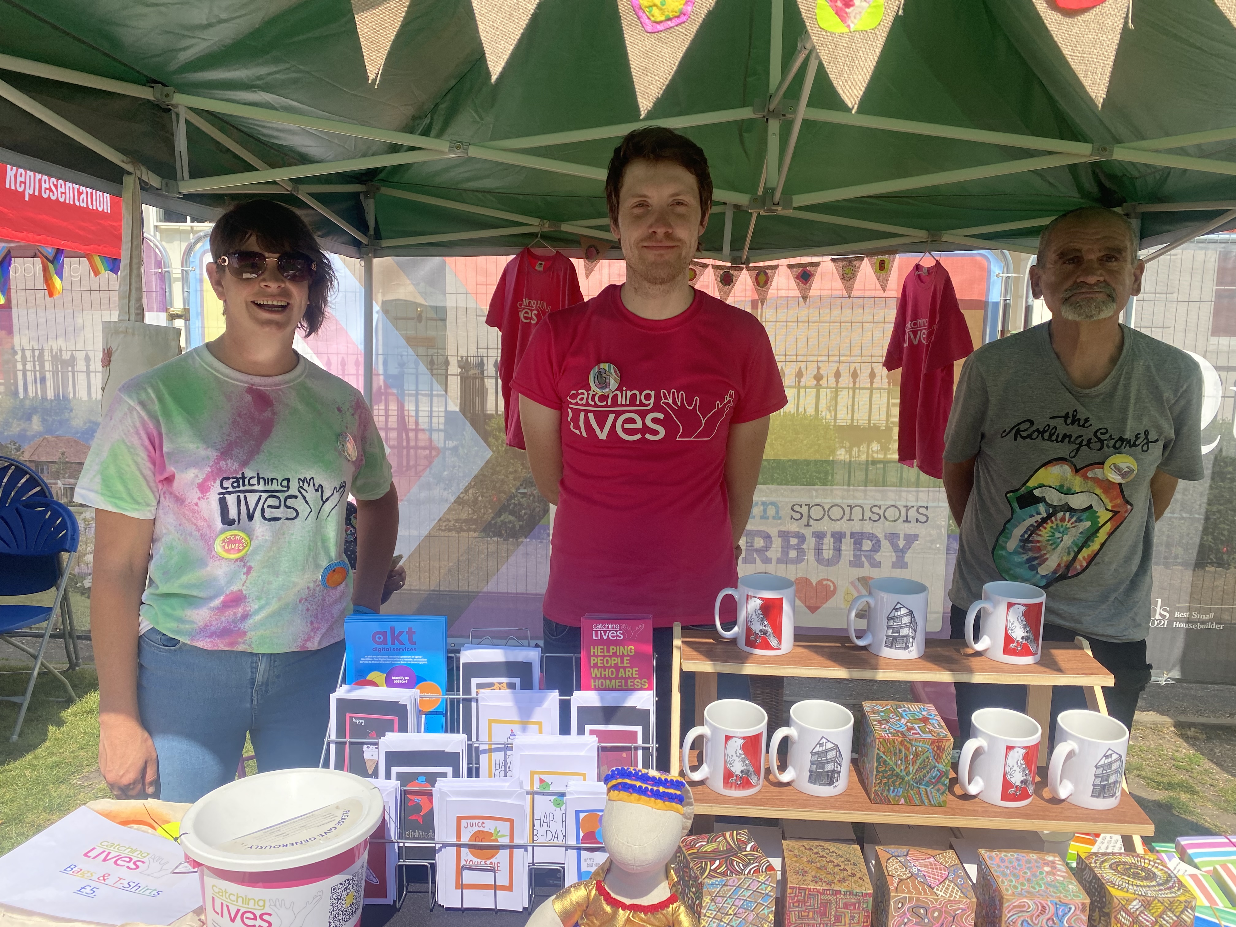 The Catching Lives stall at Pride Canterbury